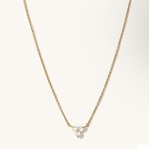 Mejuri gold vermeil lotus necklace